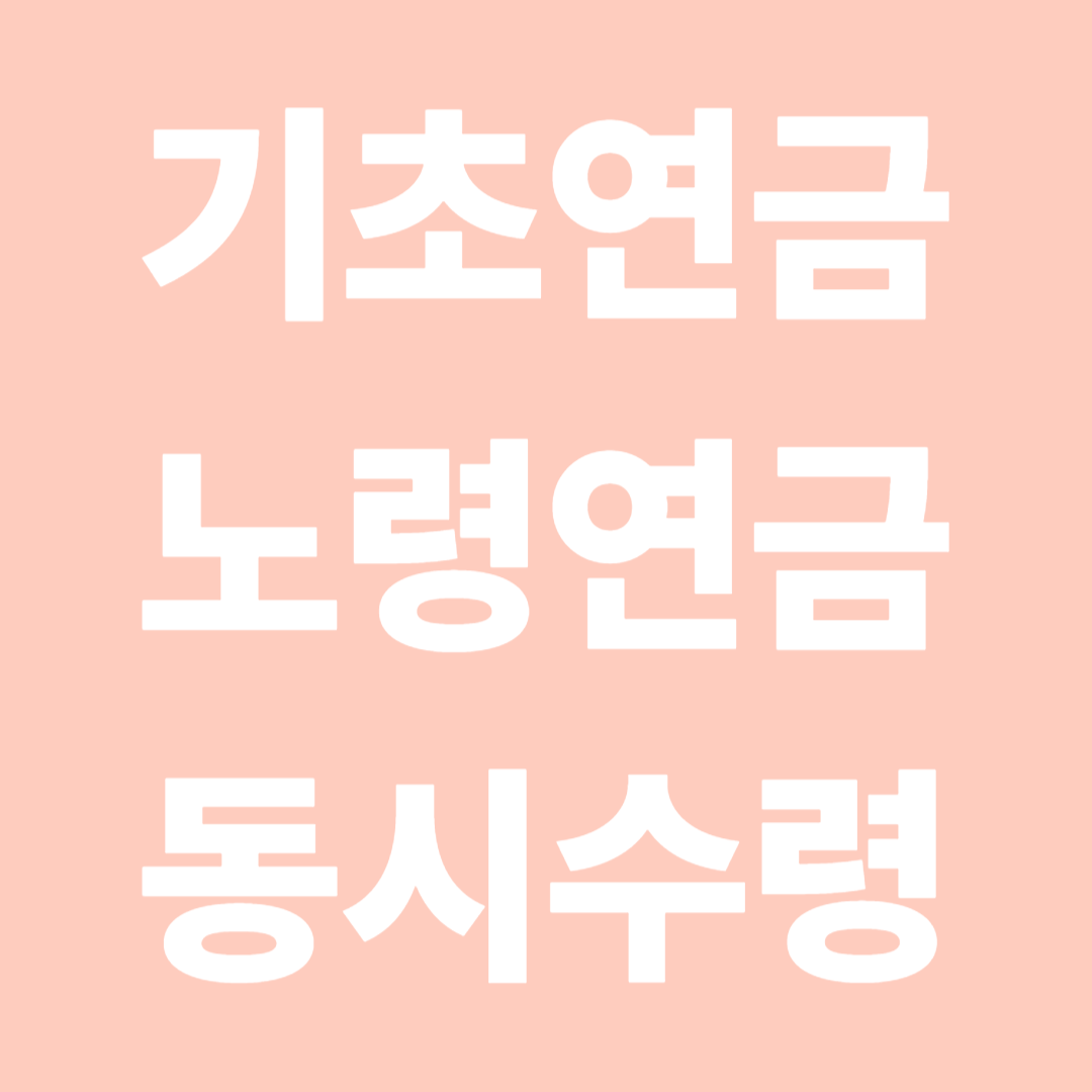 기초연금·노령연금 동시 수령법