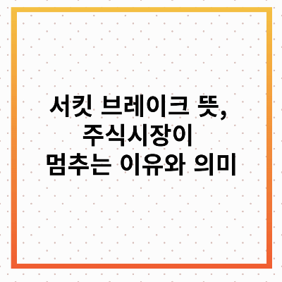 서킷 브레이크