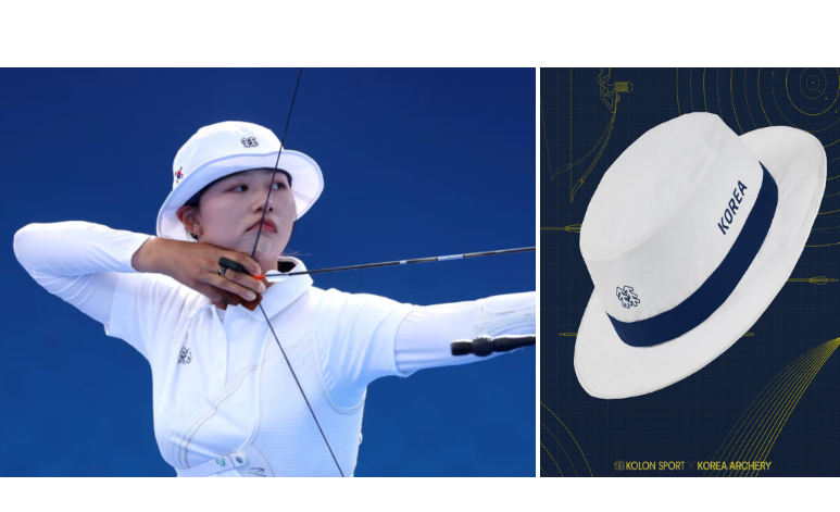 양궁 국가대표 선수 코오롱 모자