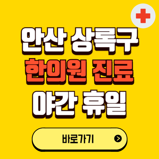 안산시 상록구 야간 휴일 한의원 한방병원 찾기 ❘ 24시 일요일 주말 연휴 응급진료 추천 잘하는 곳