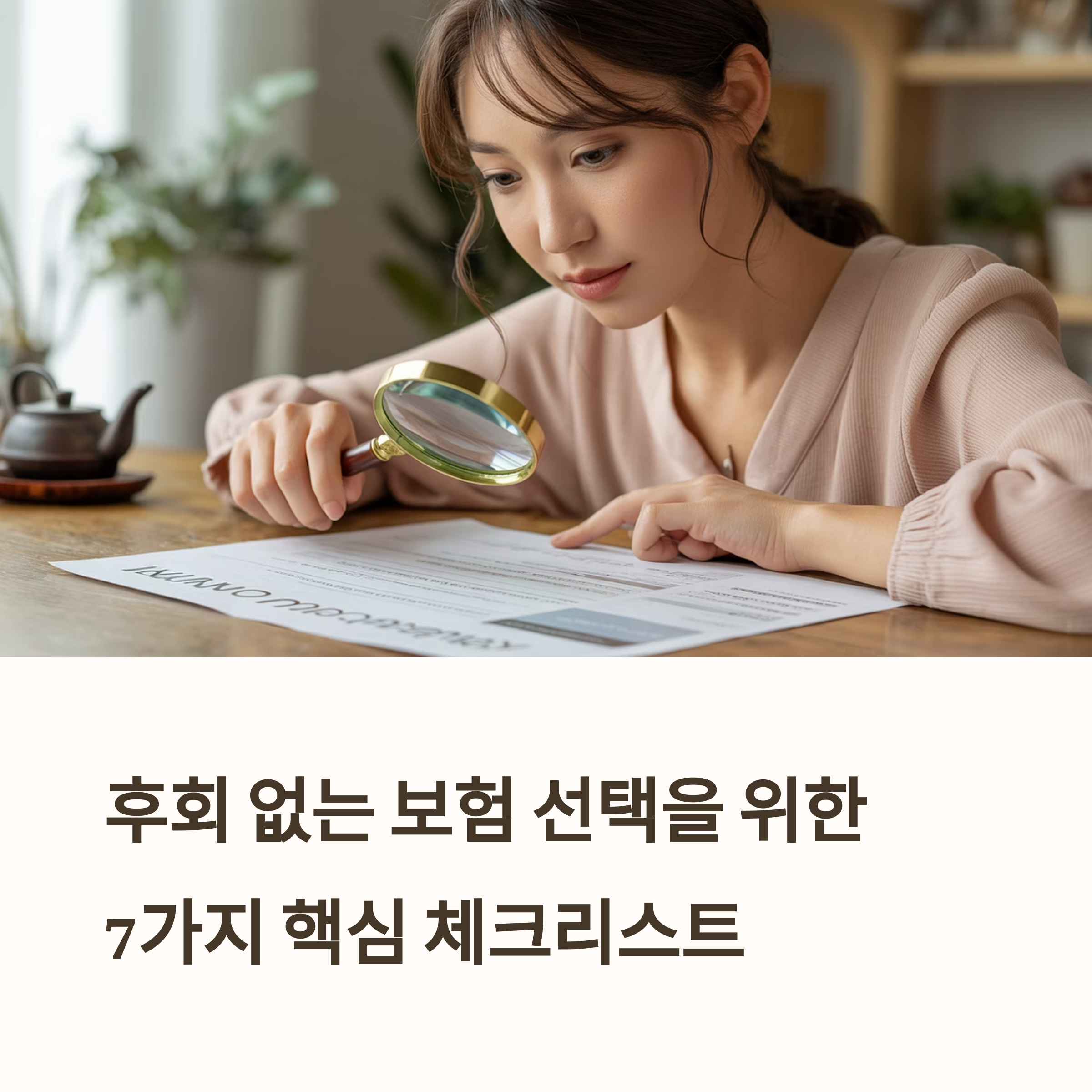 후회 없는 보험 선택을 위한 핵심 고려 요소 7가지