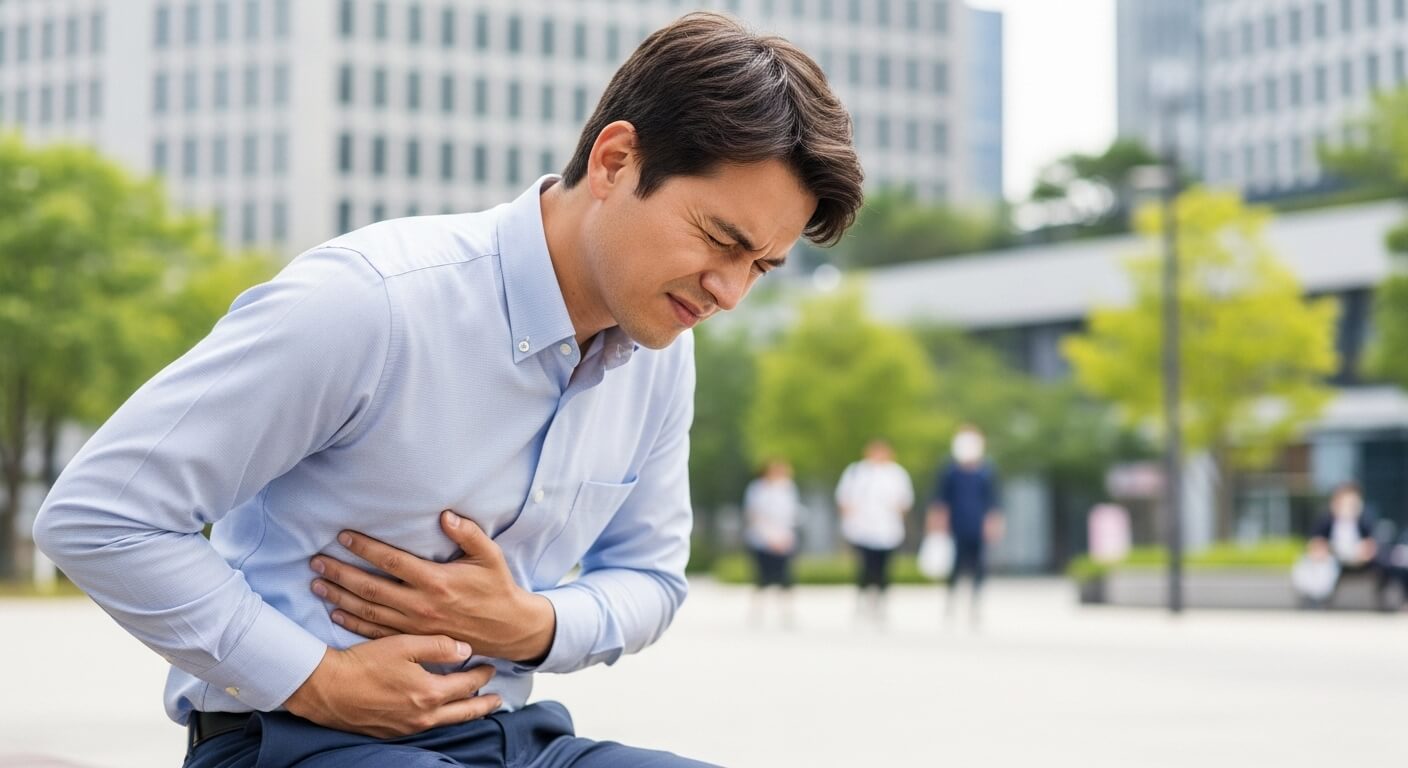 왼쪽 갈비뼈 아래 통증