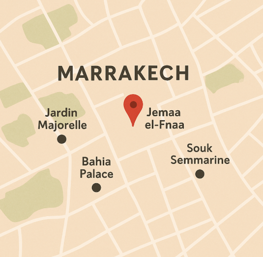 마라케시 지도 사진