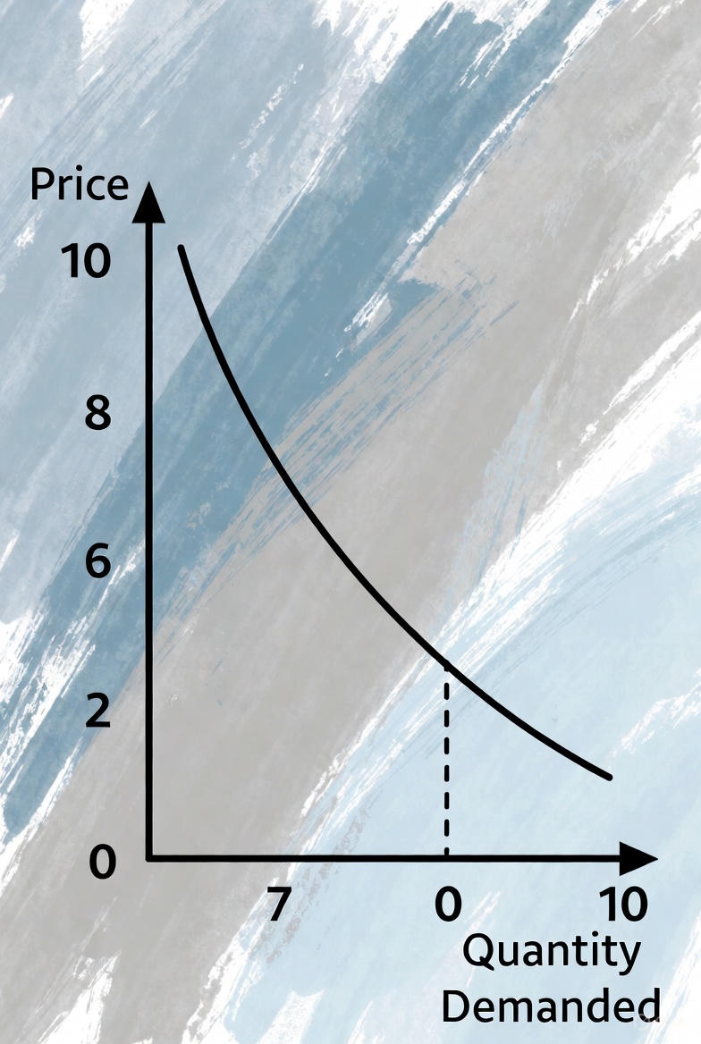경제학 수요곡선 그래프 예시