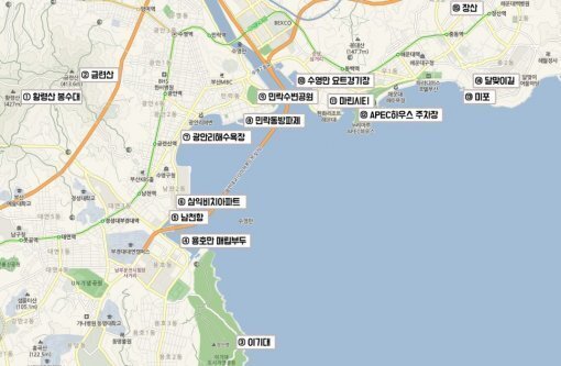 광안리일대지도