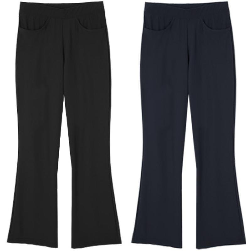 여성 부츠컷 밴딩슬랙스 스판 좋은 세미나팔바지 55-100 빅사이즈 밴딩팬츠