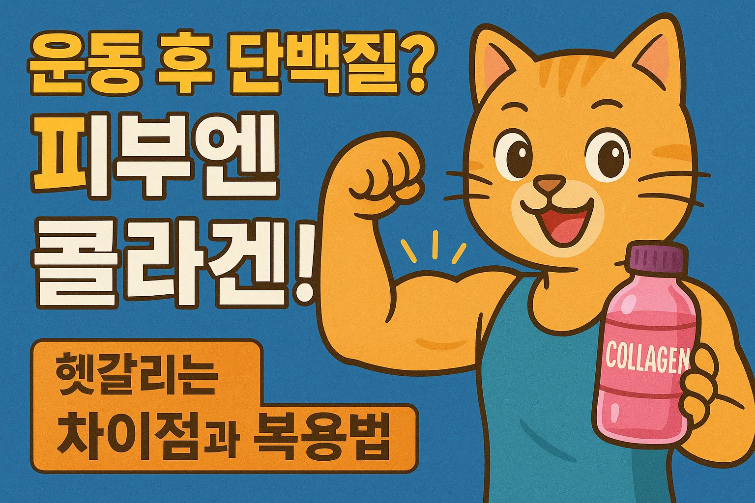 운동 후 단백질? 피부엔 콜라겐! 헷갈리는 차이점과 복용법