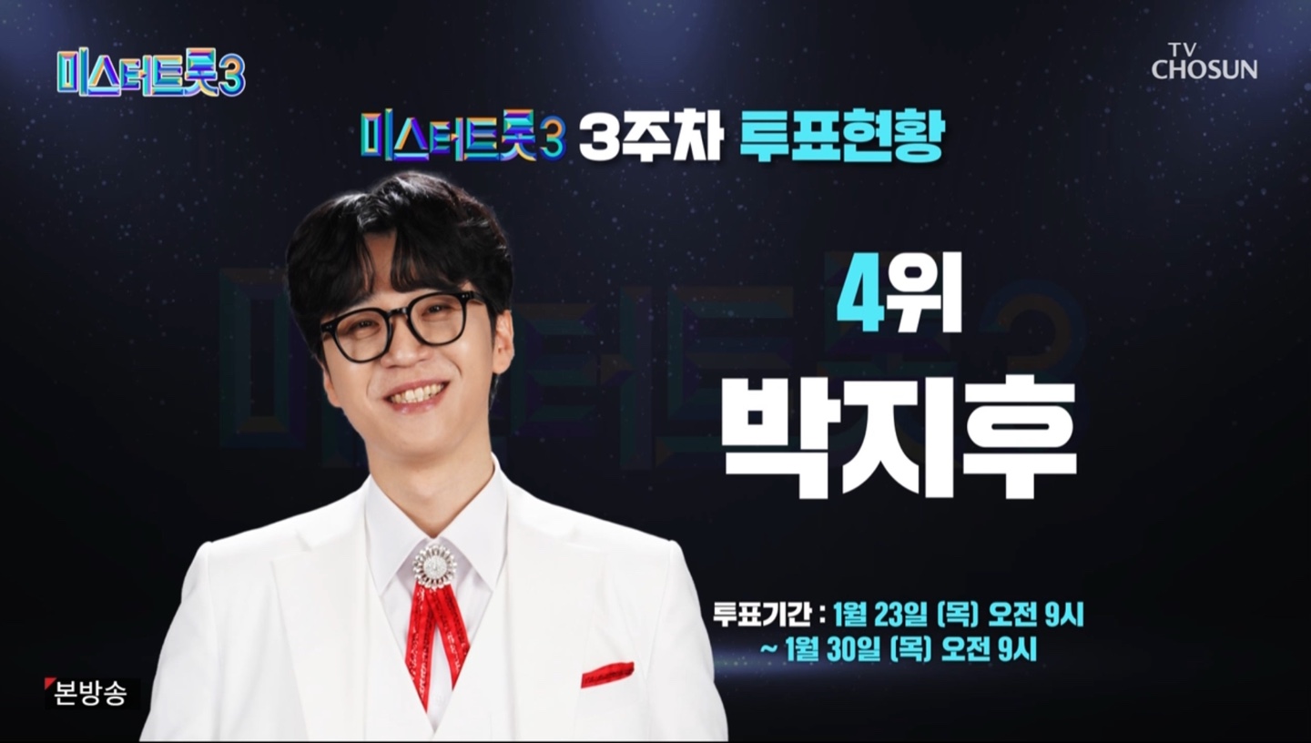 미스터트롯3 3주차 투표현황