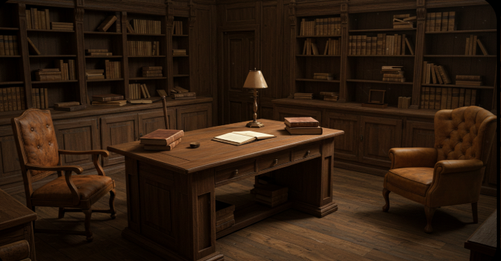 오래된 나무 서재