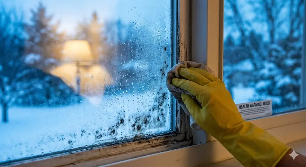 겨울철 아파트 베란다 창문 결로 현상 예방과 벽지 곰팡이 제거 방법