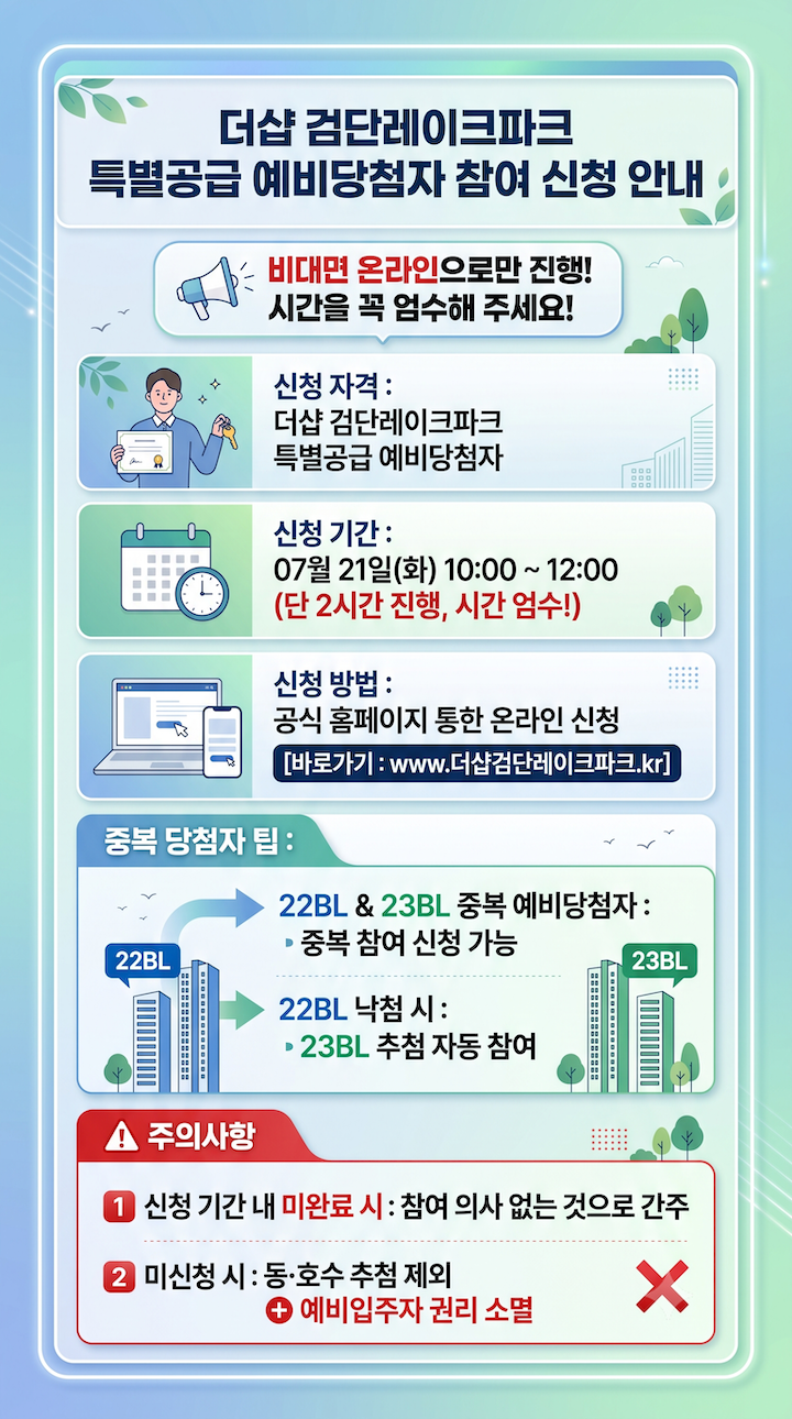 검단신도시,더샵,검단레이크파크,분양정보,특별공급,예비당첨자