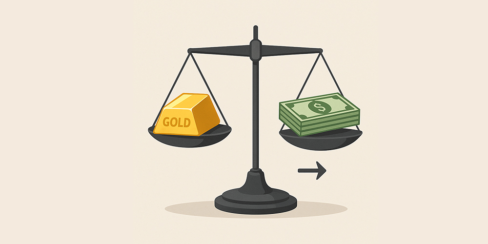 달러와 금의 상관 관계