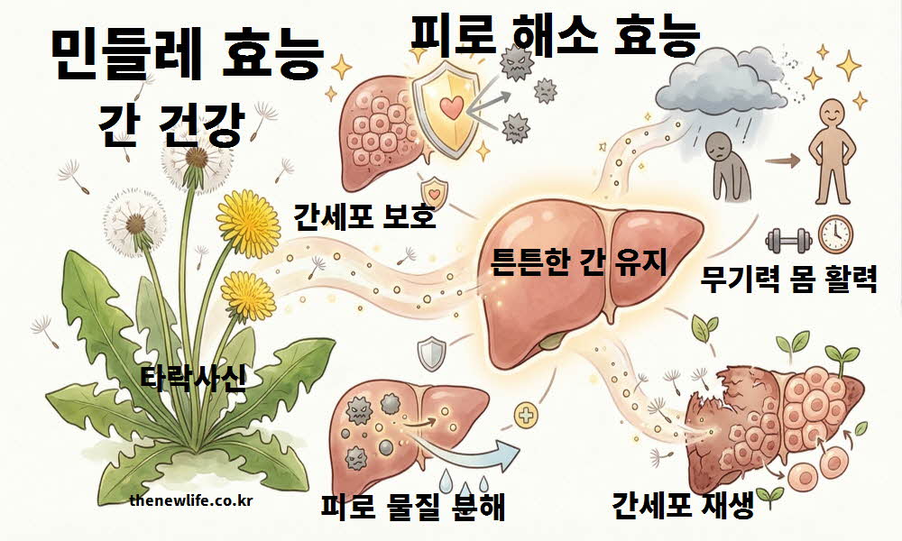민들레 효능 간 건강 피로 해소