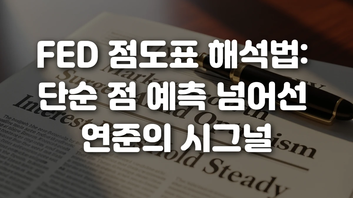 FED 점도표 해석법 단순 점 예측 넘어선 연준의 시그널