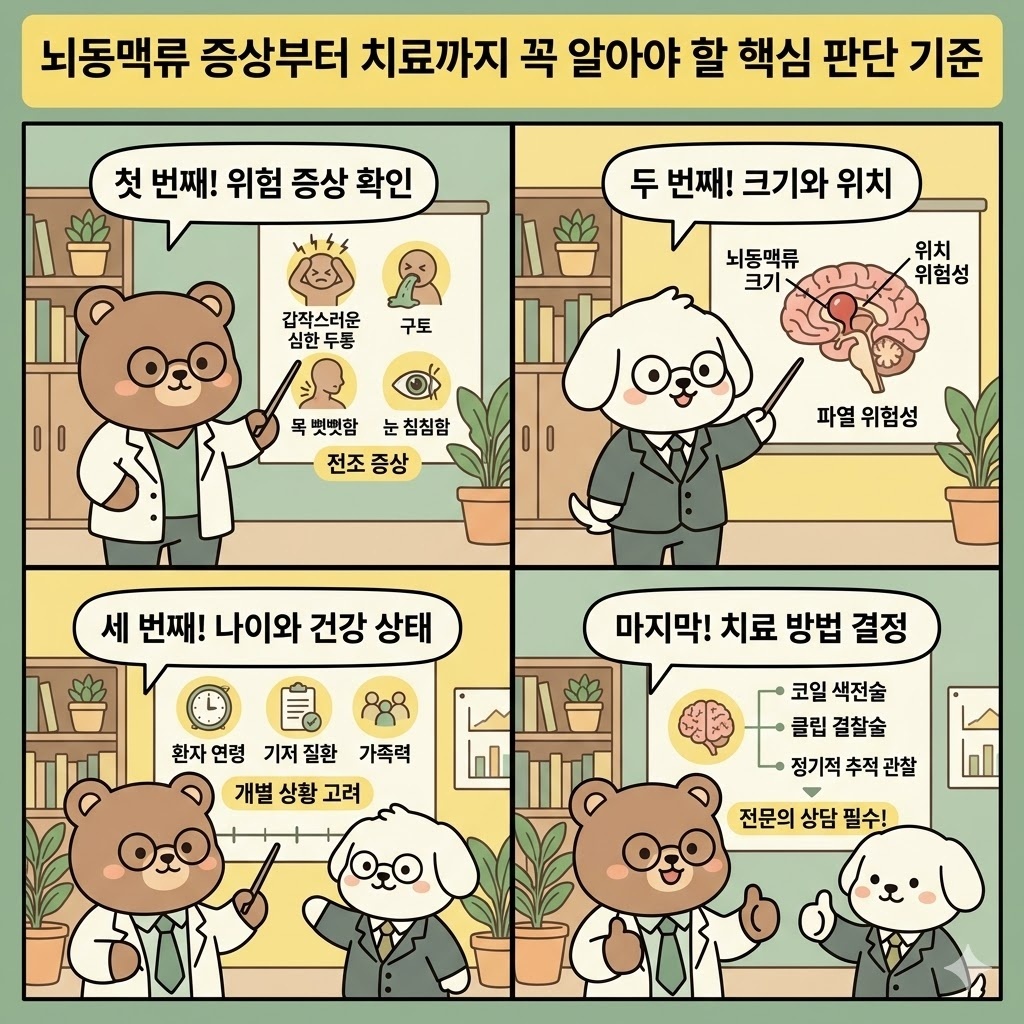 뇌동맥류 증상부터 치료까지 꼭 알아야 할 핵심 판단 기준