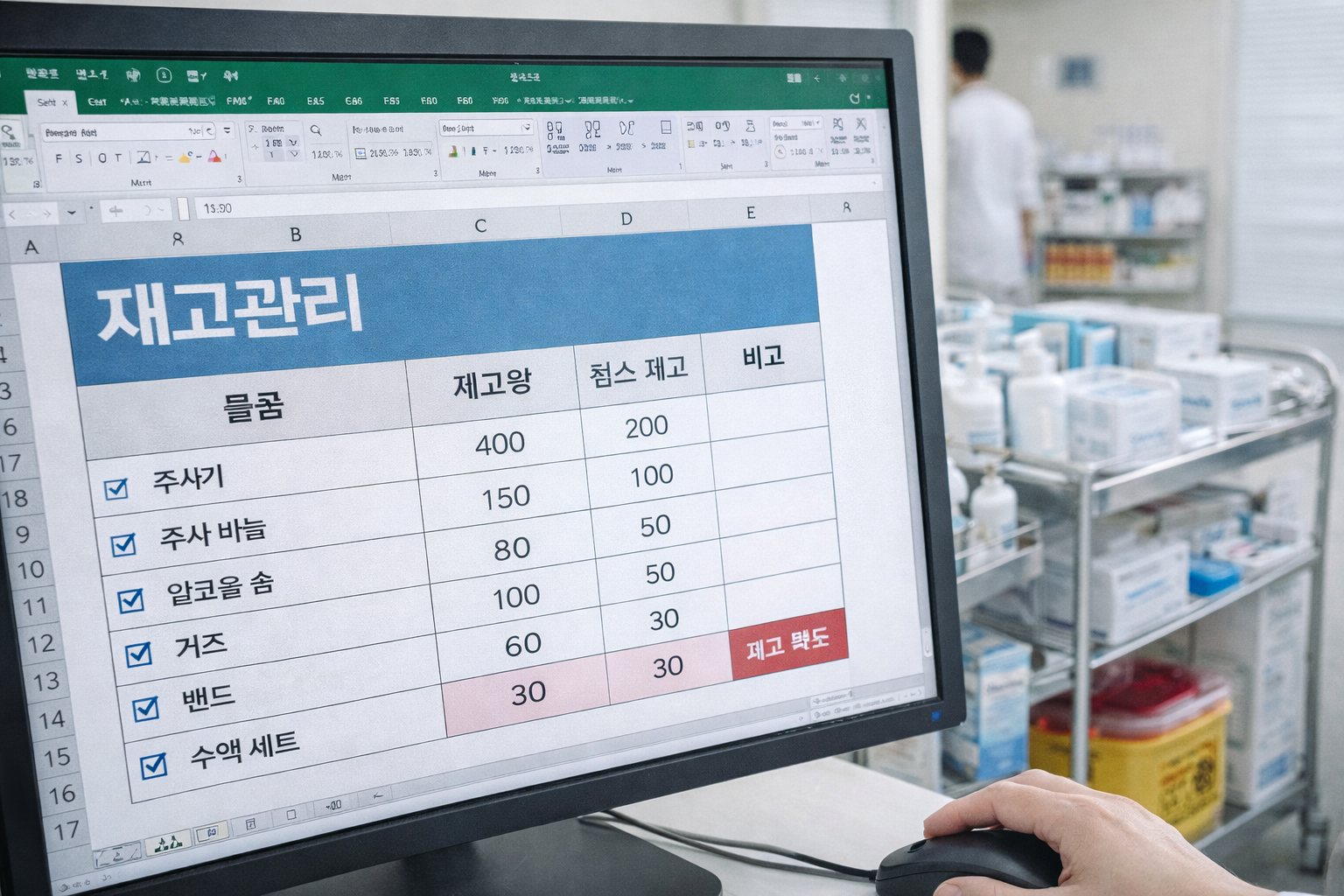 재고관리 화면