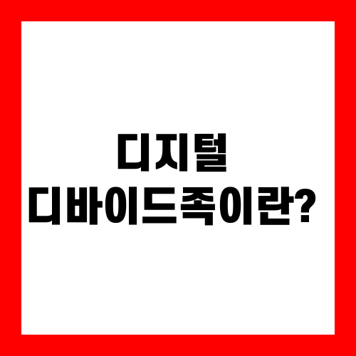 디지털 디바이드족