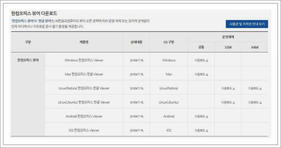 한컴오피스 뷰어
