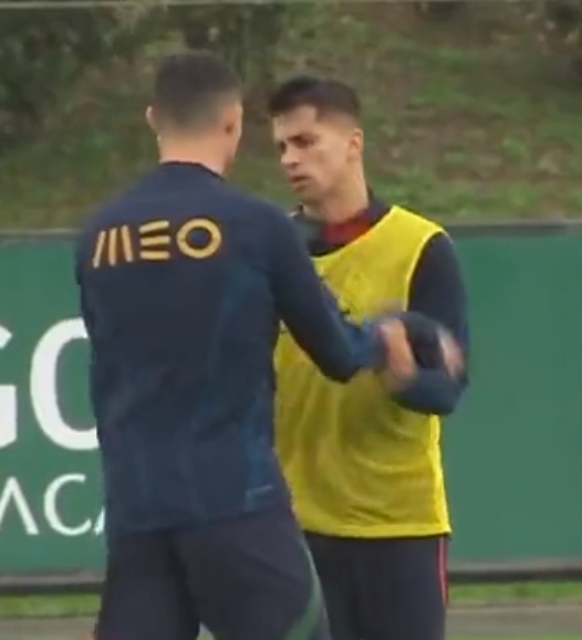 포르투갈 대표팀 호날두 칸셀루 훈련 중 갈등