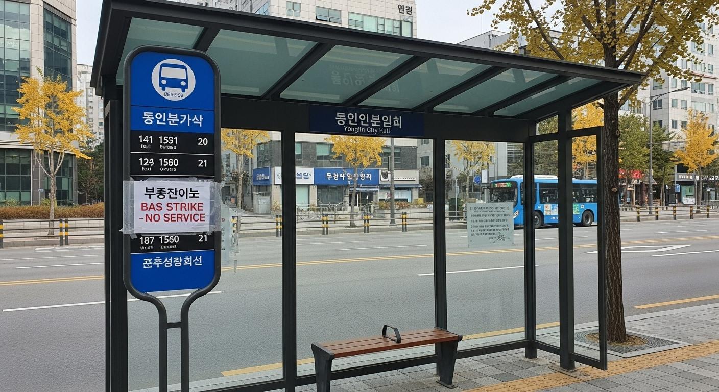 경기도 용인 버스 파업 노선