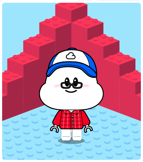 구름이가 체크무늬 남방을 얻었다.