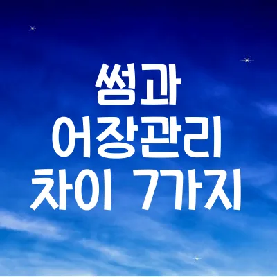 썸과 어장관리 차이