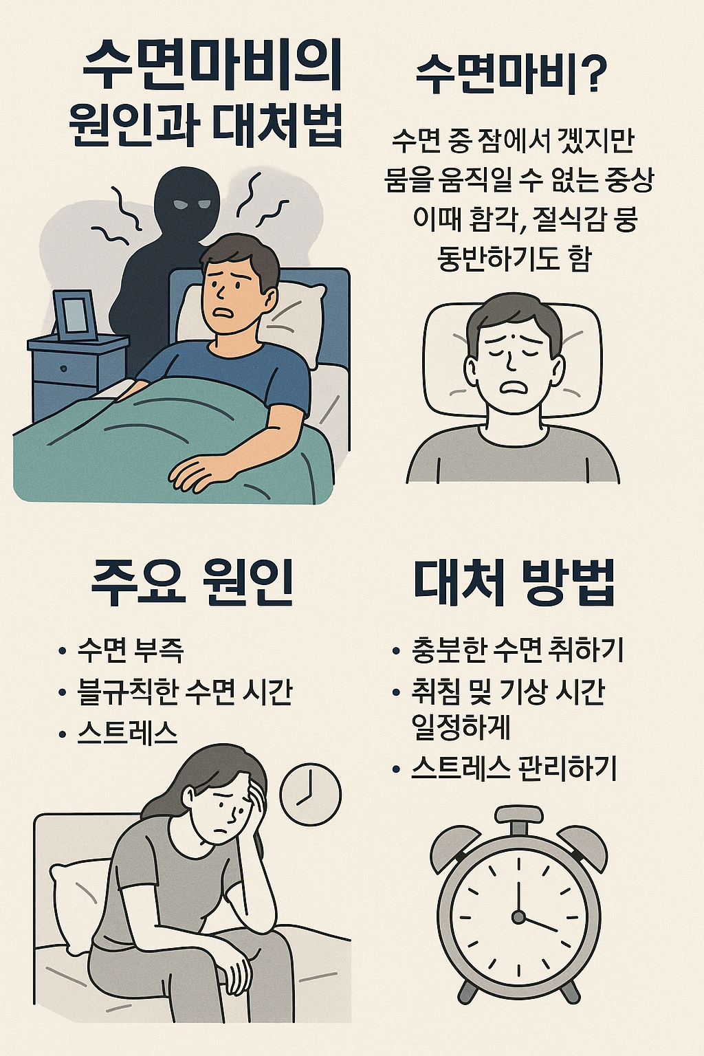 수면마비의 과학적 원리 관련 이미지