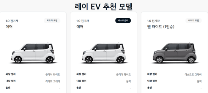 기아 전기차 종류 레이 ev
