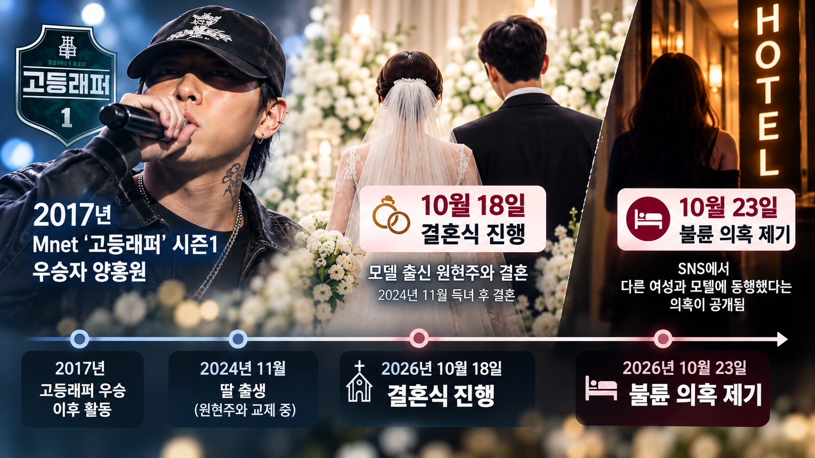 10월 18일 결혼식과 23일 의혹 제기