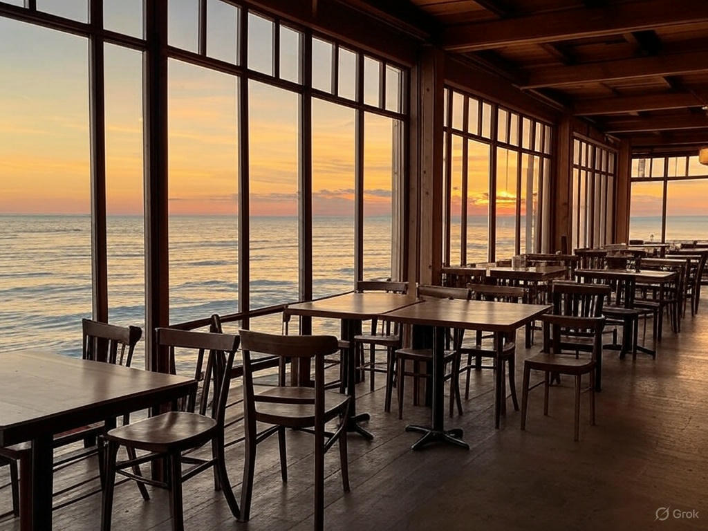 바닷가 카페 사진