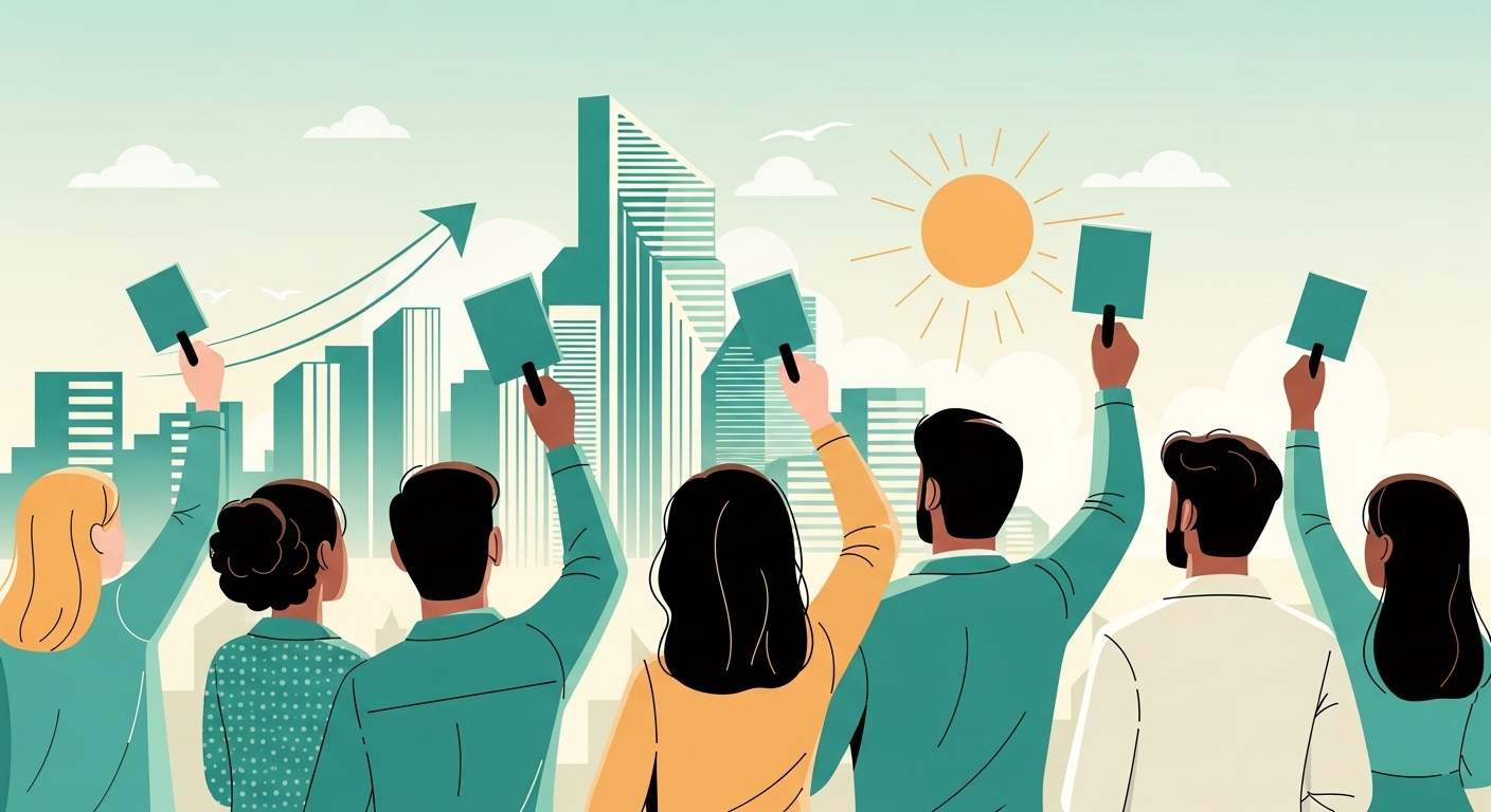 초보 투자자도 성공할 수 있는 부동산 경매 현장, 저평가 물건 발굴부터 수익 실현까지 보여주는 일러스트