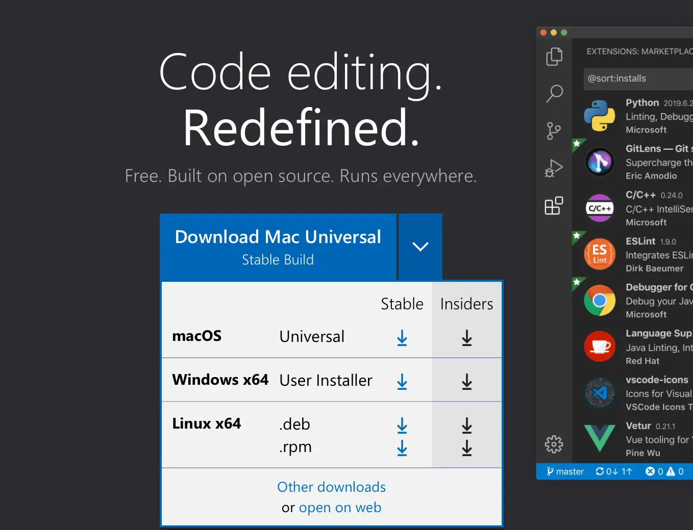 VSCode 다운로드 화면