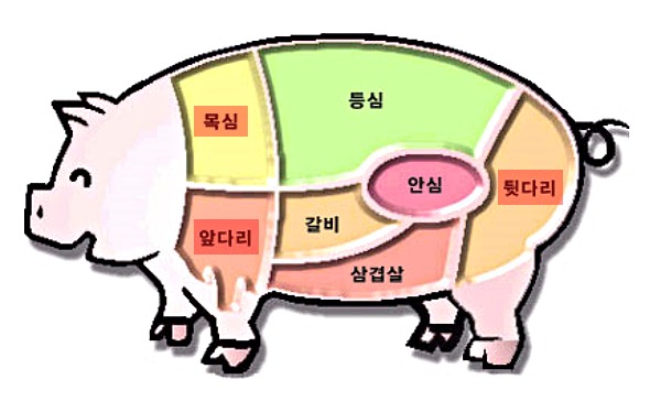 돼지고기 목살 고름 덩어리 앞다리살 뒷다리살 주사자국, 돼지열병