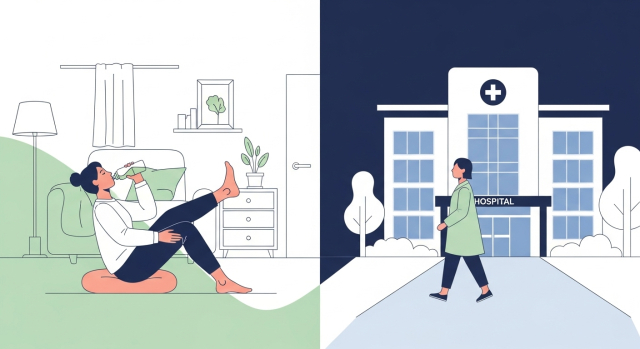 다리 무거움 자가관리와 병원 진료 비교