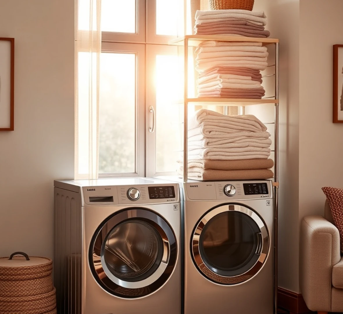 창문으로는 햇살이 비추는 포근한 느낌의 이미지.