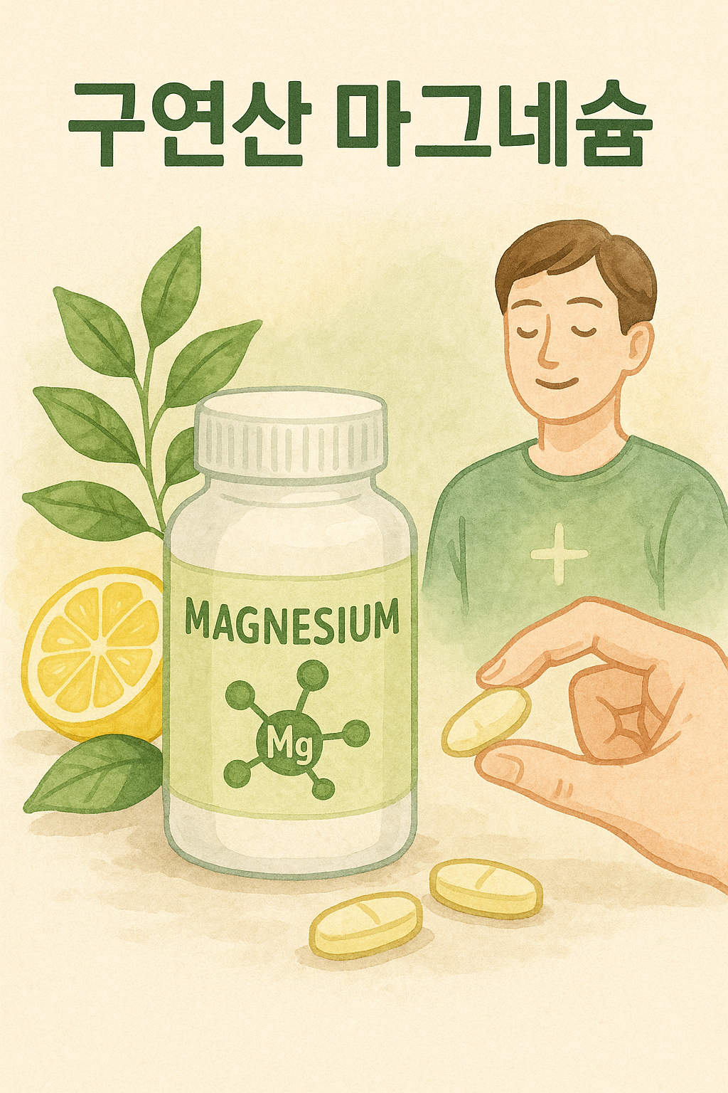 구연산 마그네슘의 피로 회복과 근육 이완 효과가 있다.