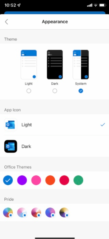 아웃룩-iOS-테마-변경