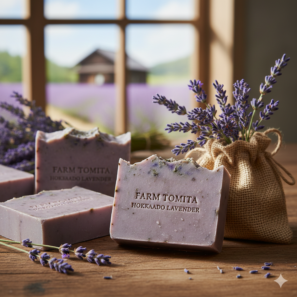 후라노 지역에 대표적인비누 라벤더 비누