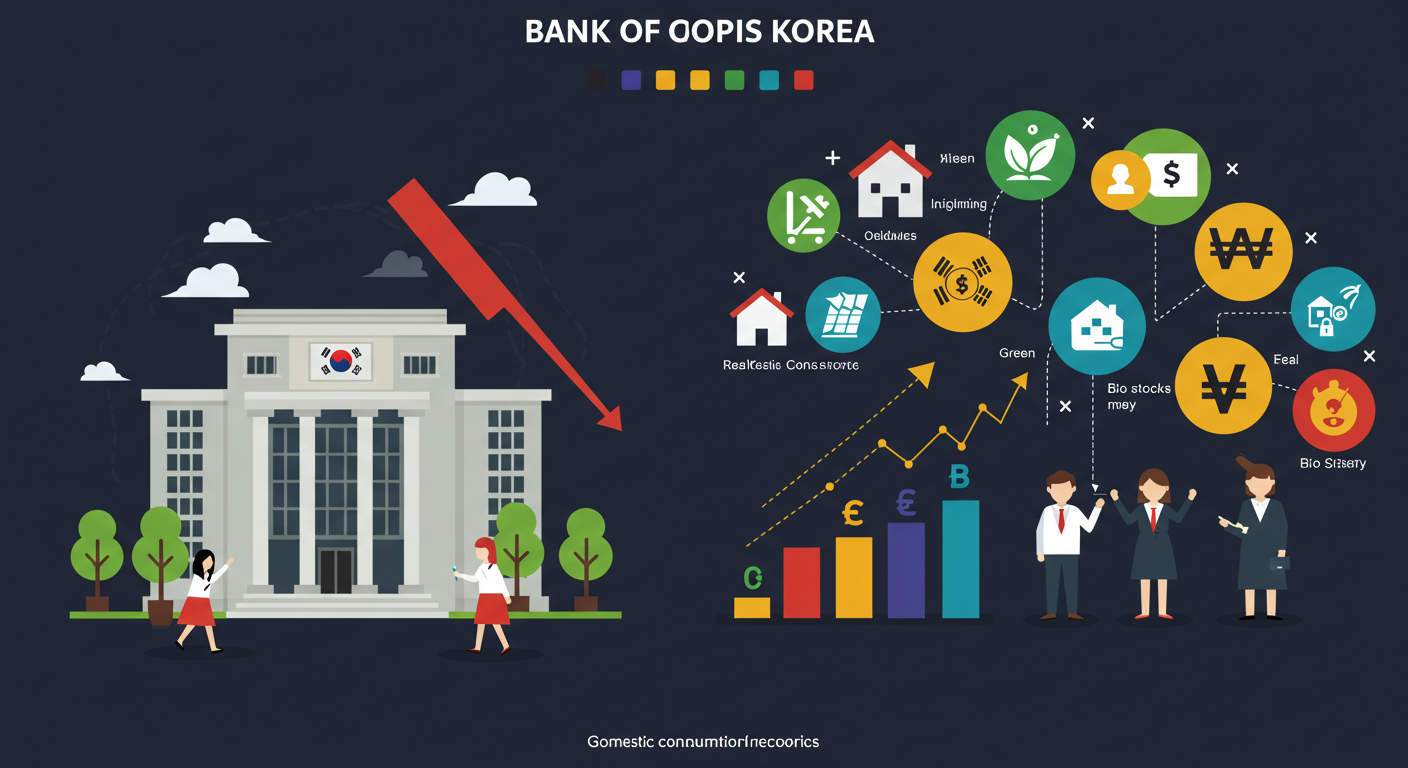 "한국 금리 전략: 완화 모드 진입과 내수 회복 기대"에 대한 이미지입니다.