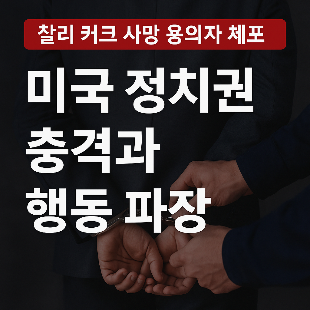 찰리 커크 사망 용의자 체포, 미국 정치권 충격과 행동 파장
