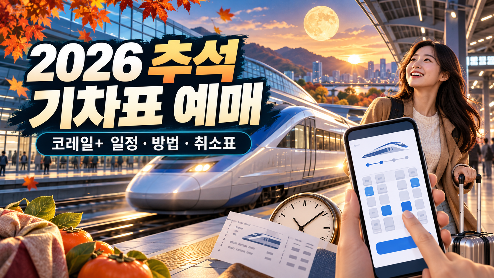 2026추석기차표, 추석기차표예매, 코레일플러스, KTX예매, 추석승차권
