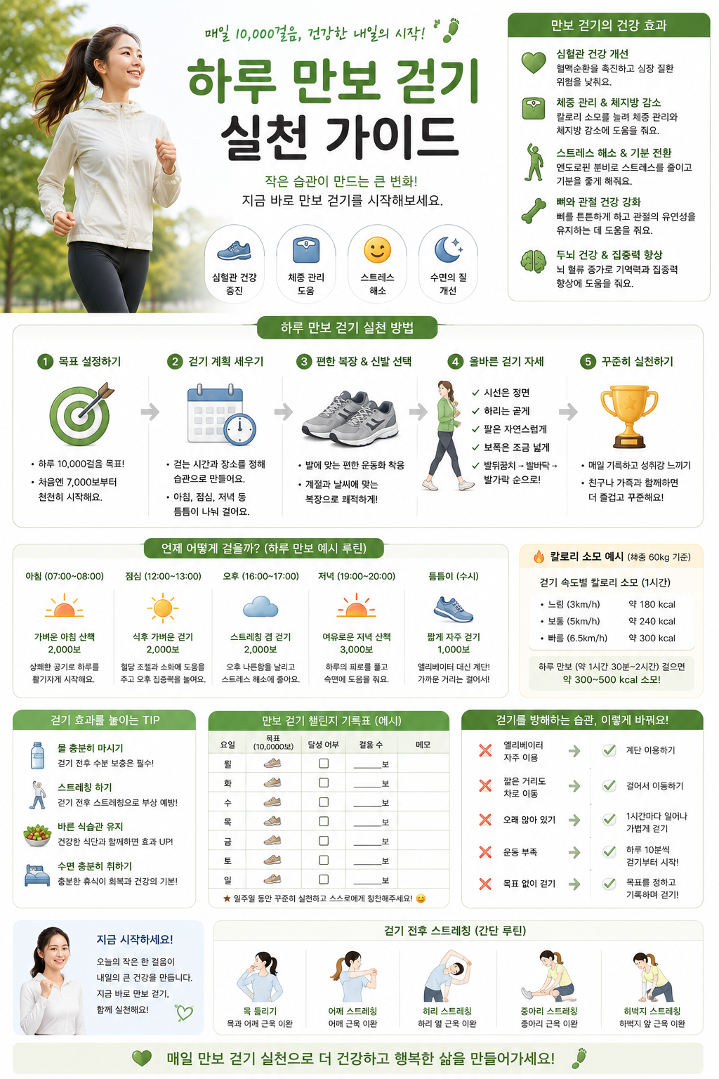 하루 만보 걷기 실천 가이드 관련 사진
