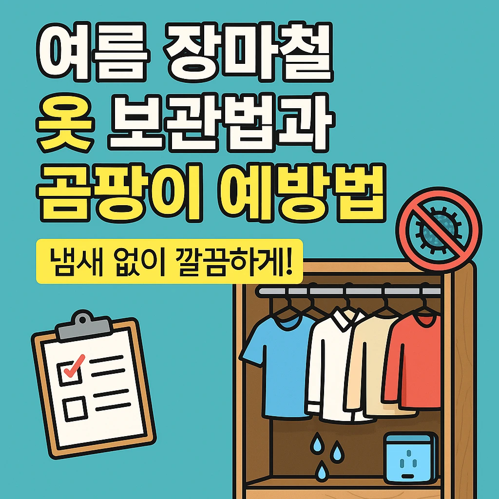 여름 장마철 옷 보관법과 곰팡이 예방법