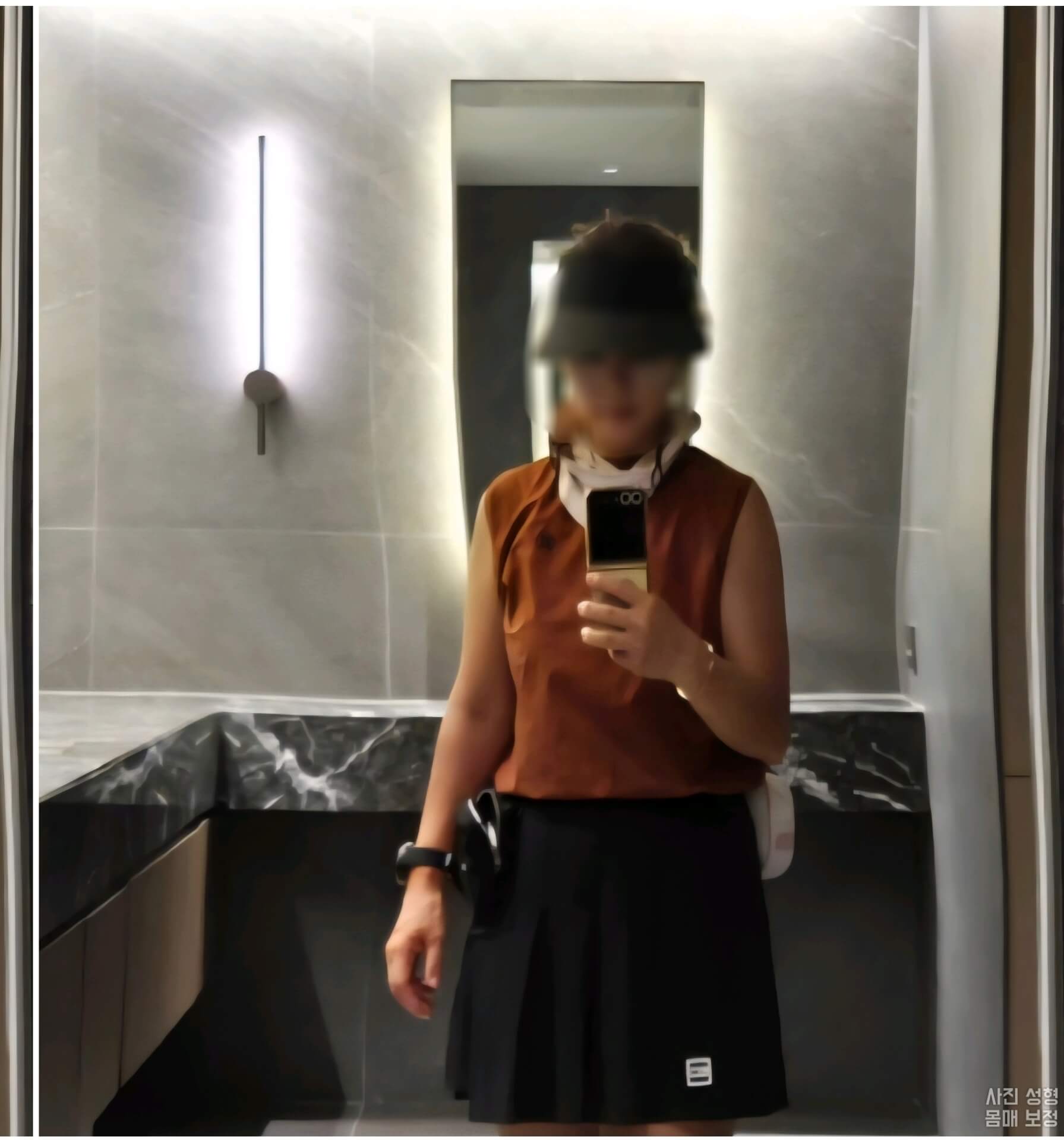 지포골프웨어 하이넥탑 착샷