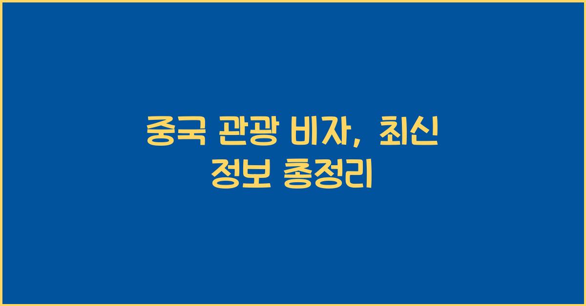 중국 관광 비자