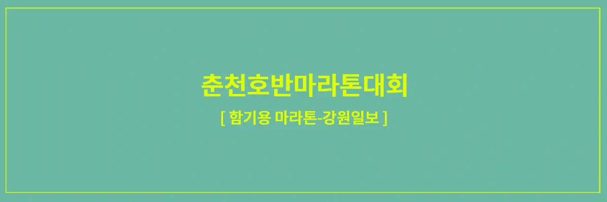 춘천호반마라톤대회