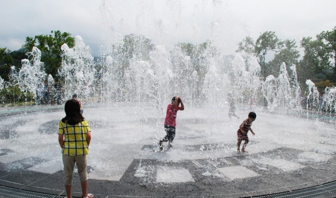 삼척장미공원 바닥분수