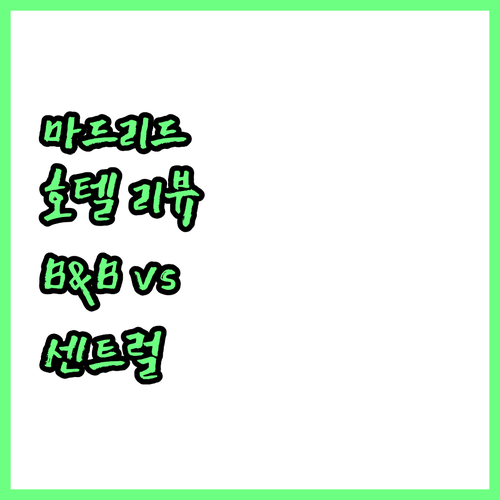 마드리드 최신 호텔 리뷰! B&B 호