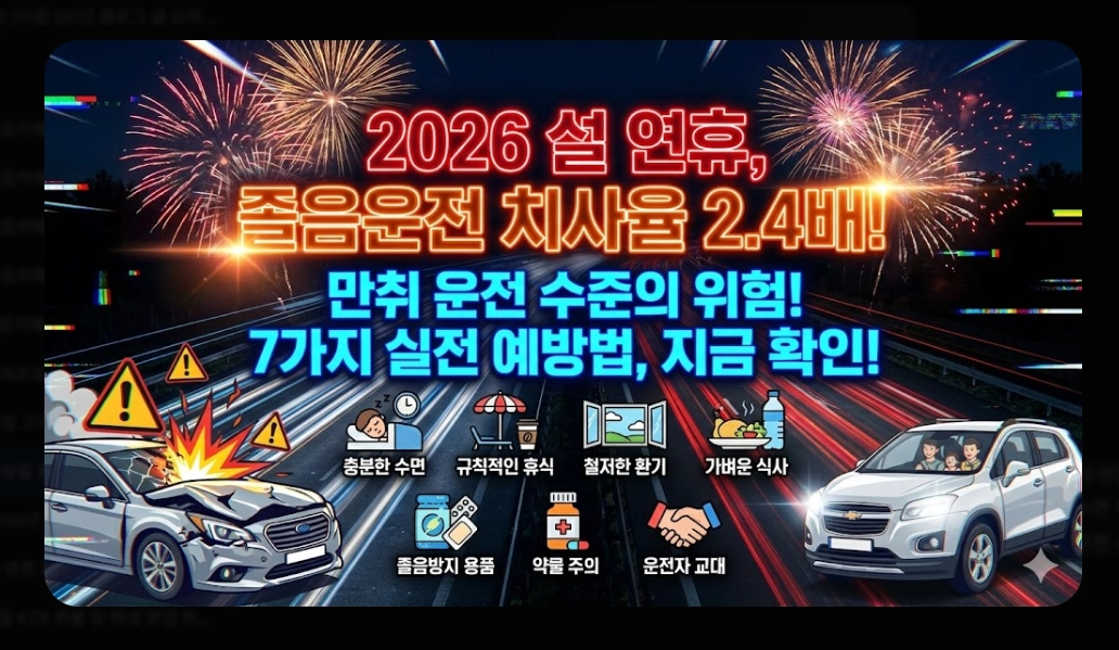 2026년 설 귀성길 졸음운전 예방법 BEST 7
