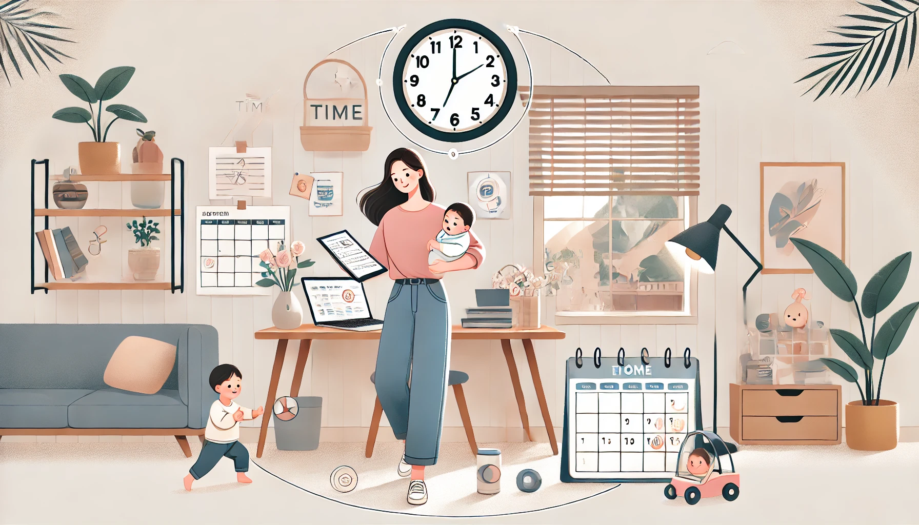 워킹맘의 시간 관리 전략을 보여주는 예시 이미지